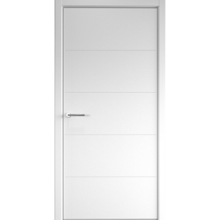Межкомнатная дверь Геометрия-4 БелыйВ цвет полотна Эмаль ПГ