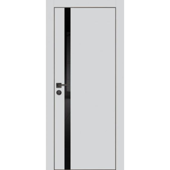 Дверь PX-8 черная кромка с 4-х ст. черный лакобель Агат