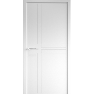 Межкомнатная дверь Геометрия-3 БелыйВ цвет полотна Эмаль ПГ