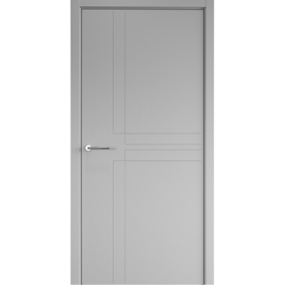 Межкомнатная дверь Геометрия-3 СерыйВ цвет полотна Эмаль ПГ