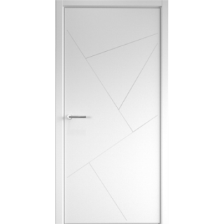 Межкомнатная дверь Геометрия-2 БелыйВ цвет полотна Эмаль ПГ
