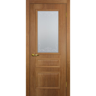 Дверь Верона 2 Сатинат, контурный полимер бесцветный Дуб арагон