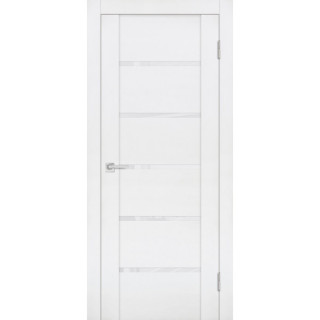 Дверь PST-7 белоснежный лакобель белый бархат