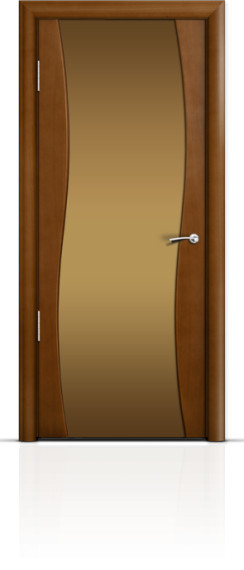 Дверь ДО Omega Анегри Стекло: Широкое бронзовое