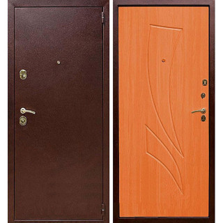 Дверь входная металлическая (железная) Граф Парус антик медь - клен красный