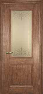 Дверь PSC-27 ДО Орех мраморный бронза сатинато