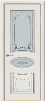 Дверь ДО Амелия Крем с серебряной патиной