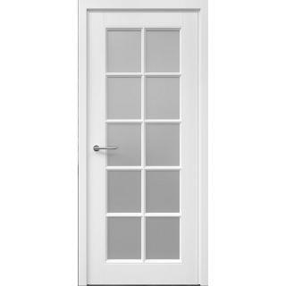 Межкомнатная дверь Классика-5 БелыйВ цвет полотна Эмаль Стекло мателюкс