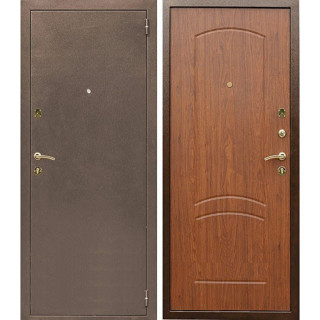 Дверь входная металлическая (железная) Граф Классик антик медь - берёза морёная