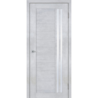 Дверь Лайт-13.1 nanotex графит сатинат бетон снежный