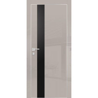 Дверь HGX-10 Черный мателак Латте глянец