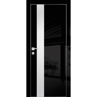 Дверь HGX-10 Белый мателак Черный глянец