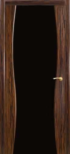 Дверь ДО Грация с остеклением (черное) Эбеновое дерево