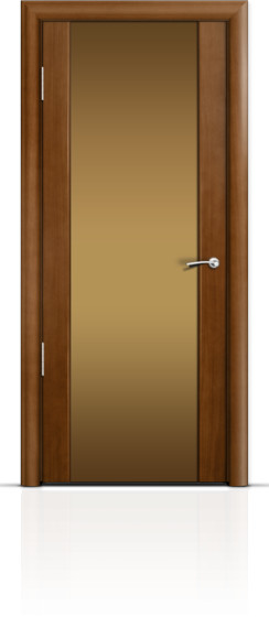 Дверь ДО Omega2 Анегри Стекло: Широкое бронзовое