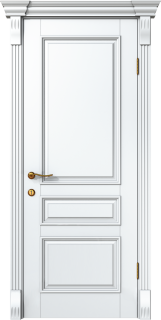 Межкомнатная дверь из массива сосны Граф "Jul" 3 ДГ RAL 9003