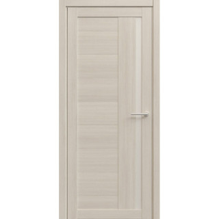 Межкомнатная дверь Валенсия Белый кипарис Эко-шпон Стекло белое