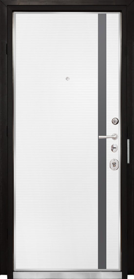 Дверь ДО Q6 Стекло: Серебренный лак Цвет: Белая волна