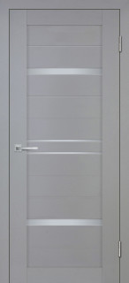 Дверь Деко-18 nanotex soft белый сатинат серый тик