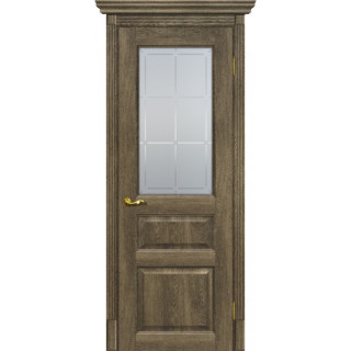 Дверь Тоскана-2 Сатинат с художественным рисунком решетка Бруно