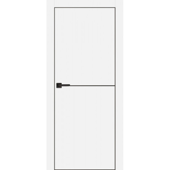 Дверь PX-19 черная кромка с 4-х ст.  Белый