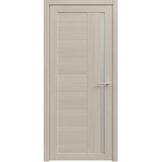 Межкомнатная дверь Валенсия Белый кипарис Эко-шпон Стекло мателюкс