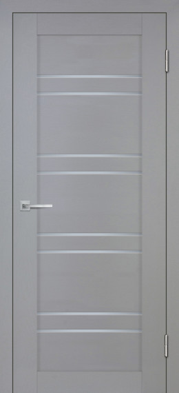 Дверь Деко-19 nanotex soft белый сатинат серый тик