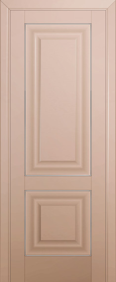 Дверь ДГ 27U Молдинг: Серебро Цвет: Капучино Сатинат
