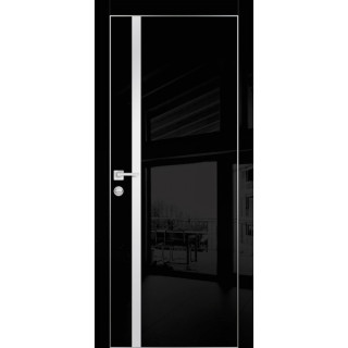 Дверь HGX-8 Белый мателак Черный глянец