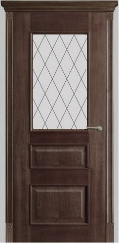 Дверь ДО Версаль с остеклением ромб Палисандр