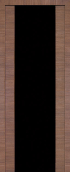 Дверь ДО 8X Стекло: Черный Триплекс Цвет: Малага Черри Кроскут