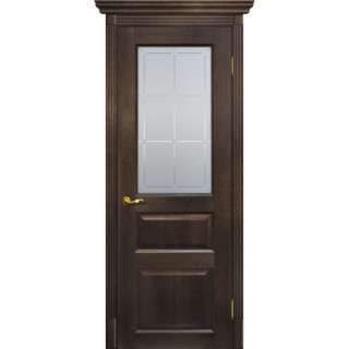 Дверь Тоскана-2 Сатинат с художественным рисунком решетка Фреско