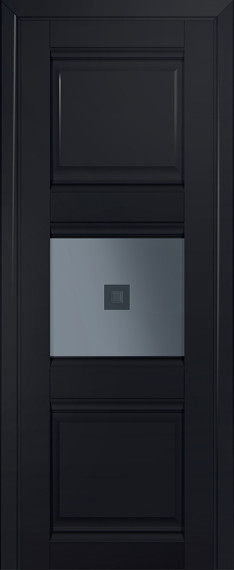 Дверь ДО 5U Стекло: Узор графит 2 Цвет: Черный матовый