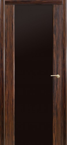 Дверь ДО Престиж с остеклением (чёрный) Эбеновое дерево