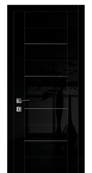 Дверь ДГ Шотти-2 Черный глянец
