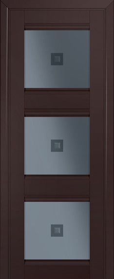 Дверь ДО 4U Стекло: Узор графит 2 Цвет: Темно-коричневый