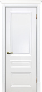 Межкомнатная дверь эмаль белая ( Ral 9003 ) Смальта 01 ДГ