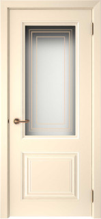 Дверь Смальта-42 Сатинат, ультрафиолетовая печать Ваниль ral