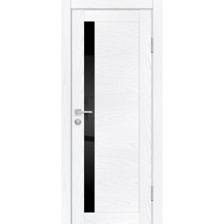 Дверь PSM-11 черный лакобель Дуб скай белый