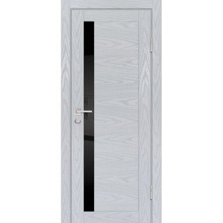 Дверь PSM-11 черный лакобель Дуб скай серый