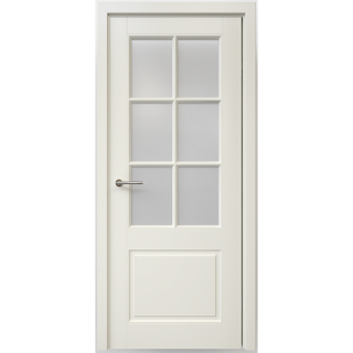 Межкомнатная дверь Классика-4 ЛаттеВ цвет полотна Эмаль Стекло мателюкс