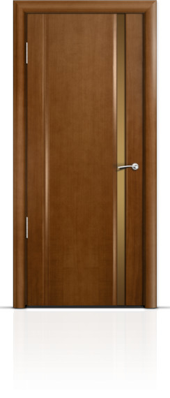 Дверь ДО Omega2 Анегри Стекло: Узкое бронзовое