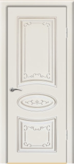 Дверь ДГ Амелия Крем с серебряной патиной