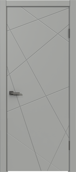Межкомнатная дверь из массива сосны Граф "Nord" 5.1 ДГ RAL 7040