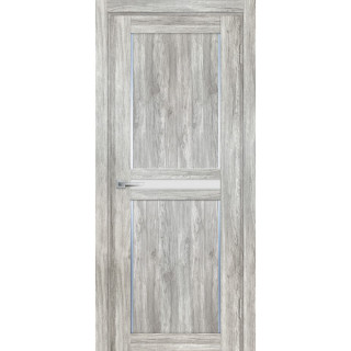 Дверь PSL- 3 белый сатинат Сан-ремо серый