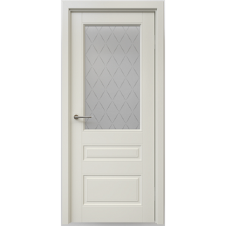 Межкомнатная дверь Классика-3 ЛаттеВ цвет полотна Эмаль Стекло мателюкс "Лорд матовое"