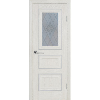 Дверь PSB-29 Сатинат, пескоструйная обработка Дуб Гарвард кремовый