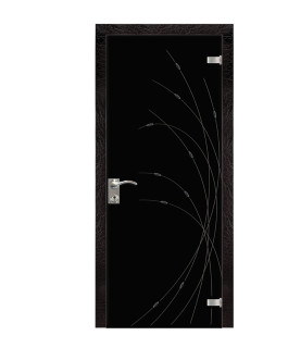 Стеклянная дверь Дариано Вербена черное стекло