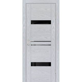 Дверь PSM-12 черный лакобель Дуб скай серый