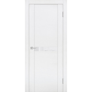 Дверь PST-3 белоснежный лакобель белый бархат