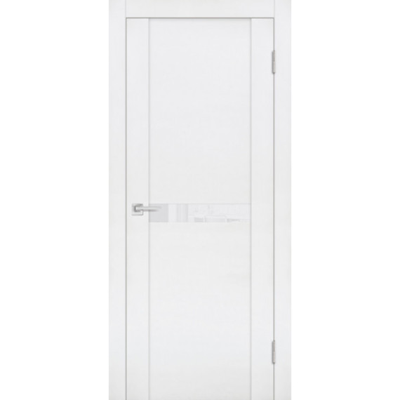 Дверь PST-3 белоснежный лакобель белый бархат